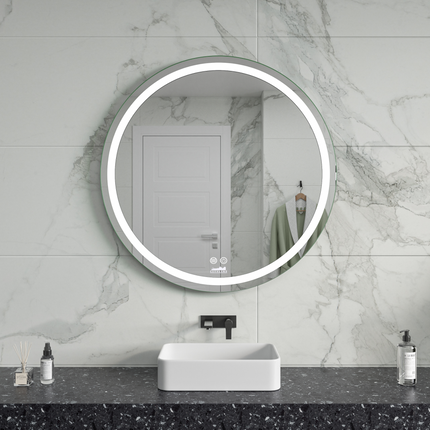 Moderne Badkamer Spiegel  "Villamar" - Rond - 80 cm - LED & Anti-condens