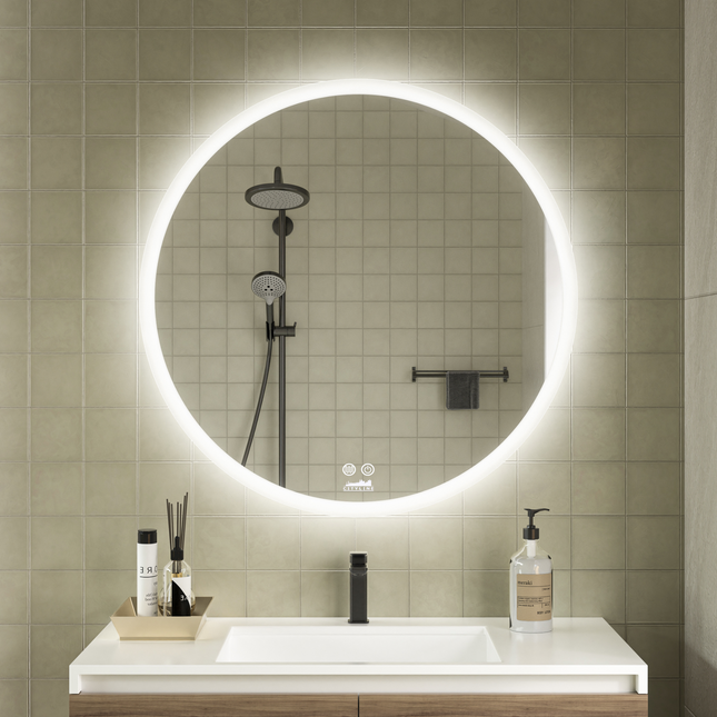 Moderne Badkamer Spiegel  "Portobello" - Rond - 80 cm - LED & Anti-condens