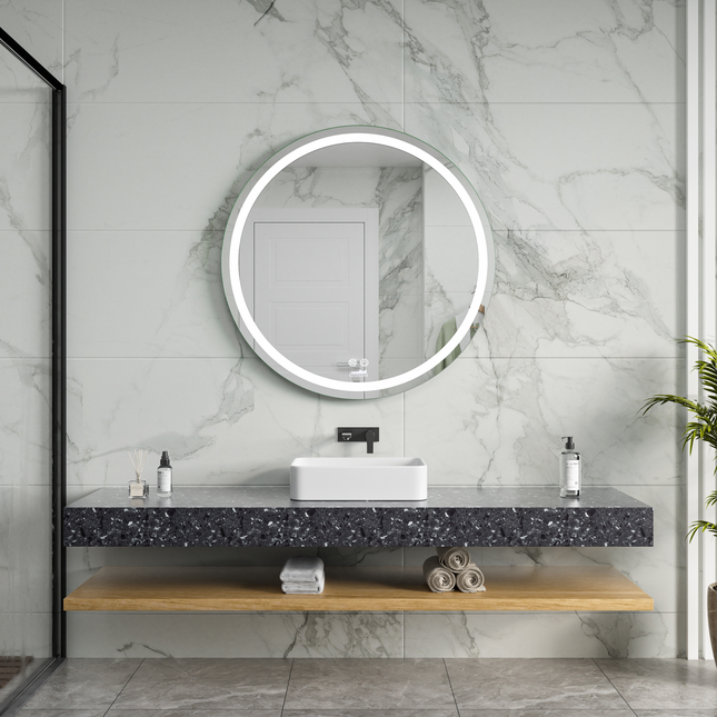 Moderne Badkamer Spiegel  "Villamar" - Rond - 80 cm - LED & Anti-condens