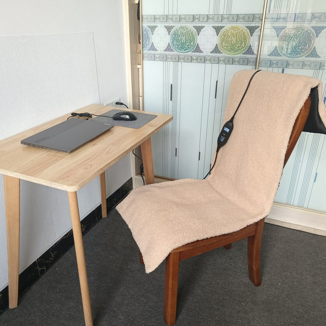 Regelbare stoel verwarmer "Vulcano" - Teddy Apricot - 40 x 120 cm (100 Watt) - Verwarminghandel