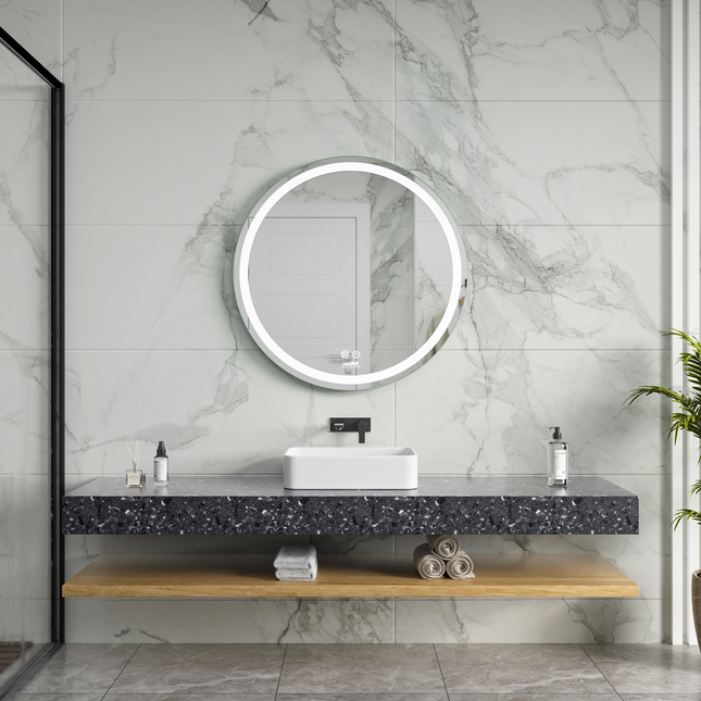Moderne Badkamer Spiegel  "Villamar" - Rond - 70 cm - LED & Anti-condens