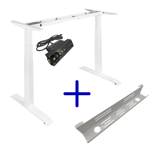 Elektrisch verstelbaar zit-sta bureau frame 200 x 80 cm - Wit