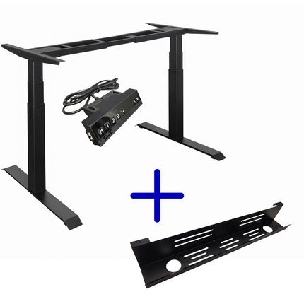 Elektrisch verstelbaar zit-sta bureau frame 200 x 80 cm - Zwart