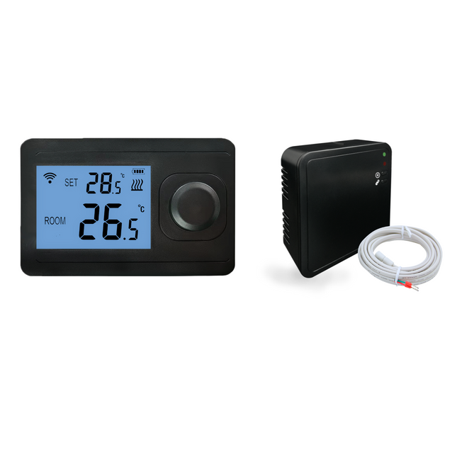 "Otus Wifi" Draadloze RF Wifi thermostaat - Mat Zwart