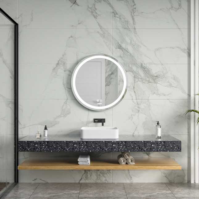 Moderne Badkamer Spiegel  "Villamar" - Rond - 60 cm - LED & Anti-condens
