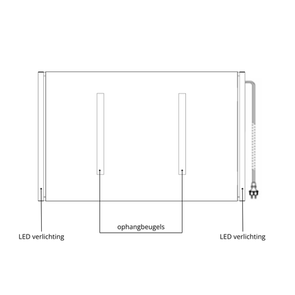Infrarood paneel "Livorno" met LED verlichting & wifi - 1800 Watt - Verwarminghandel